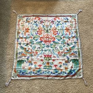 Johnny Was Blue Sky 100% Silk Scarf